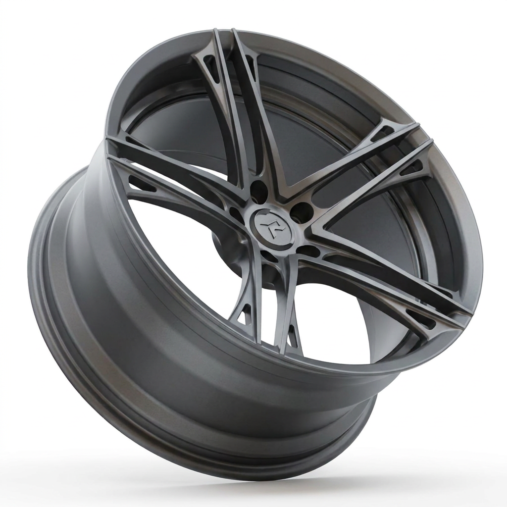 RZR V forged wheel — Full Satin Gunmetal Grey