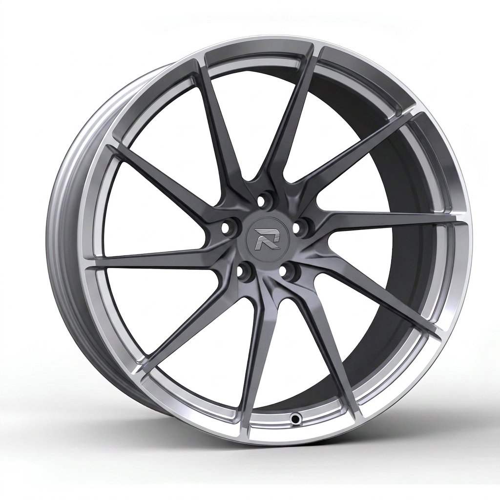 RZR CCIV forged wheel — Frozen Grey Matte / Polished Lip