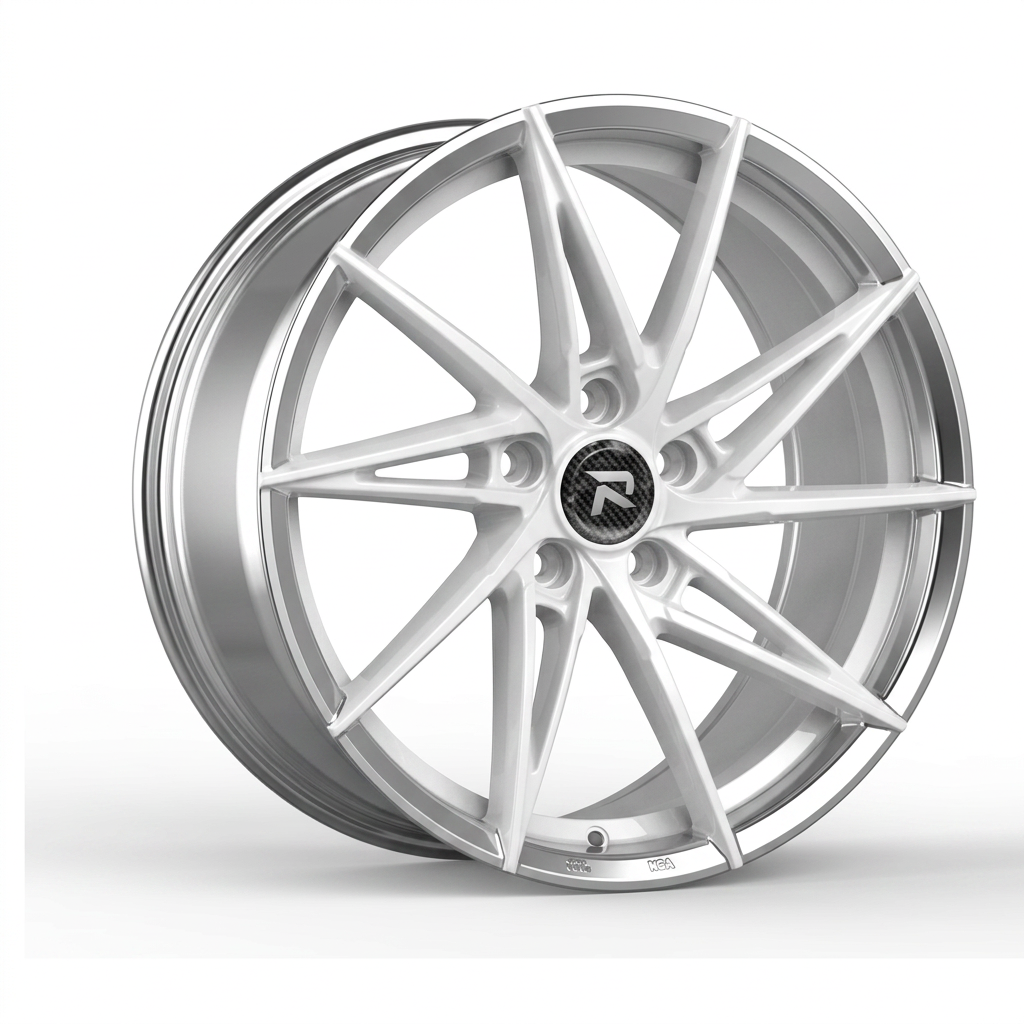 RZR CLXXXI forged wheel — Gloss White / Polished Lip
