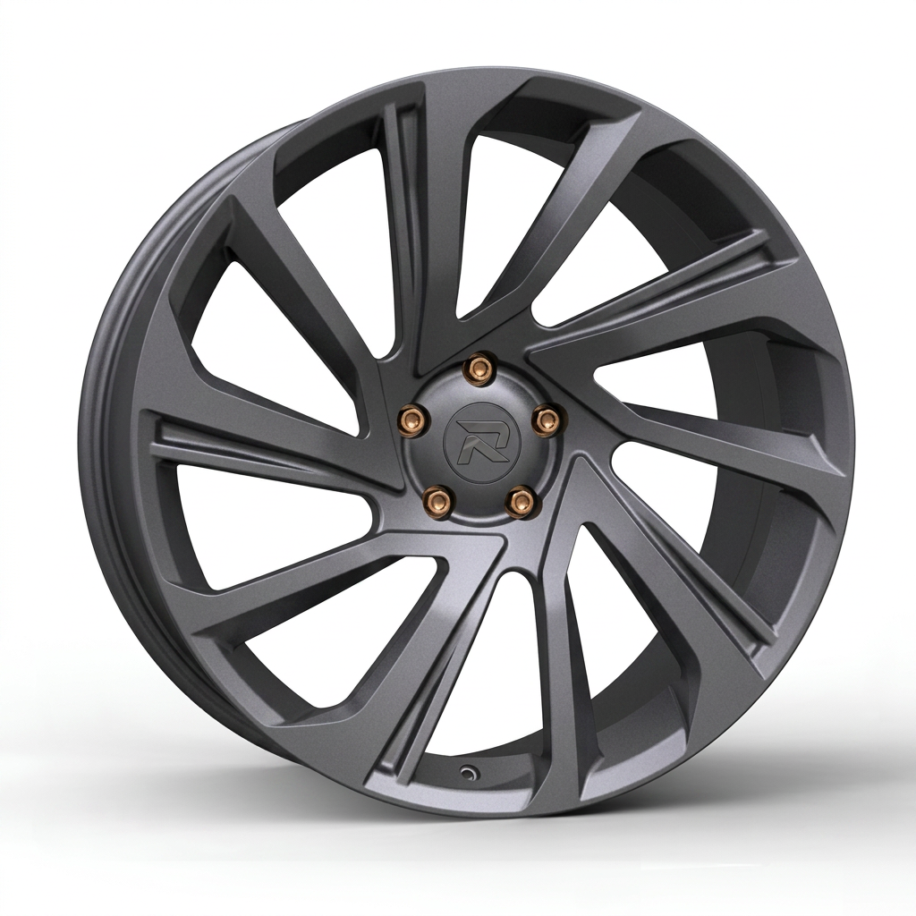 RZR CLIX forged wheel — Matte Anthracite / Bronze Hardware