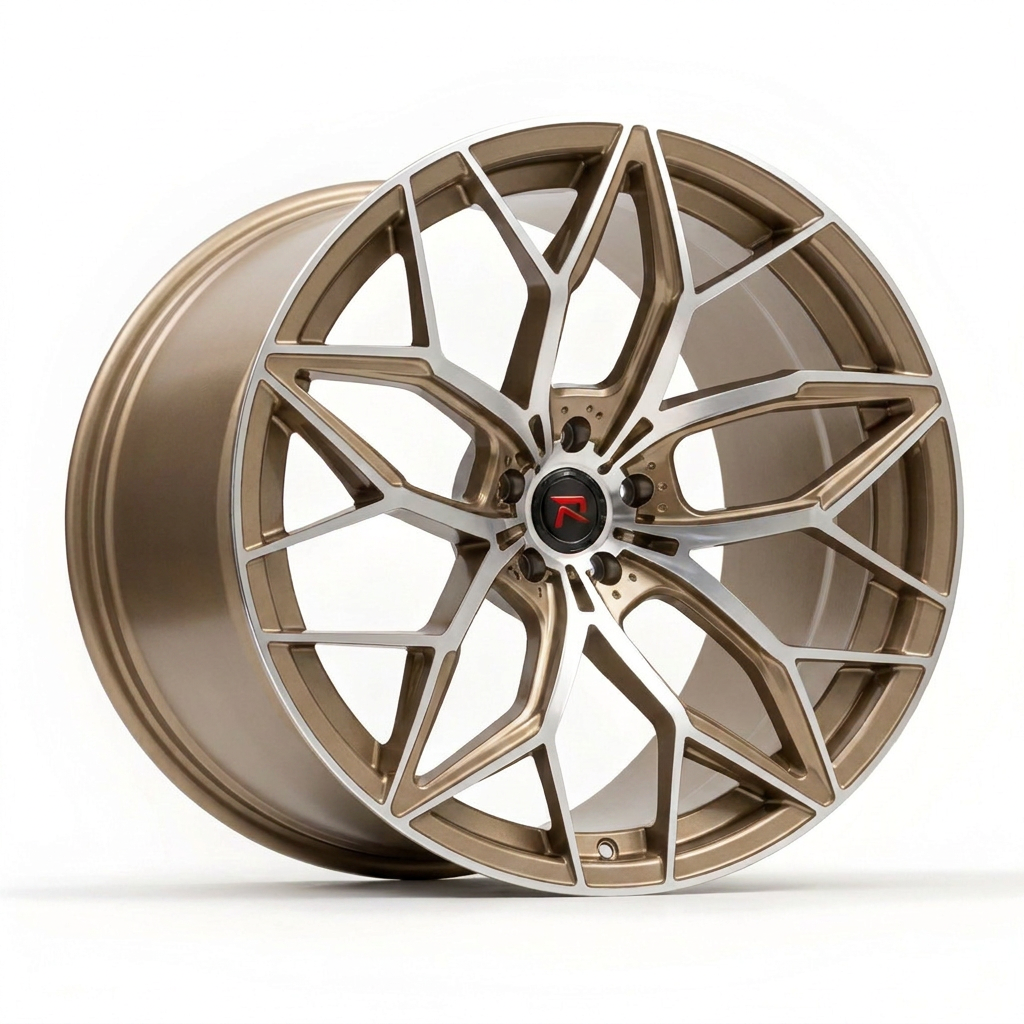 RZR XI forged wheel — Brushed Bronze / Polished Face