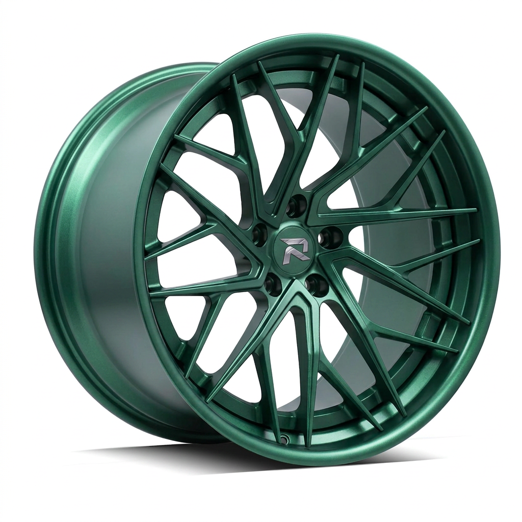 RZR XCIII forged wheel — Satin Emerald Metallic