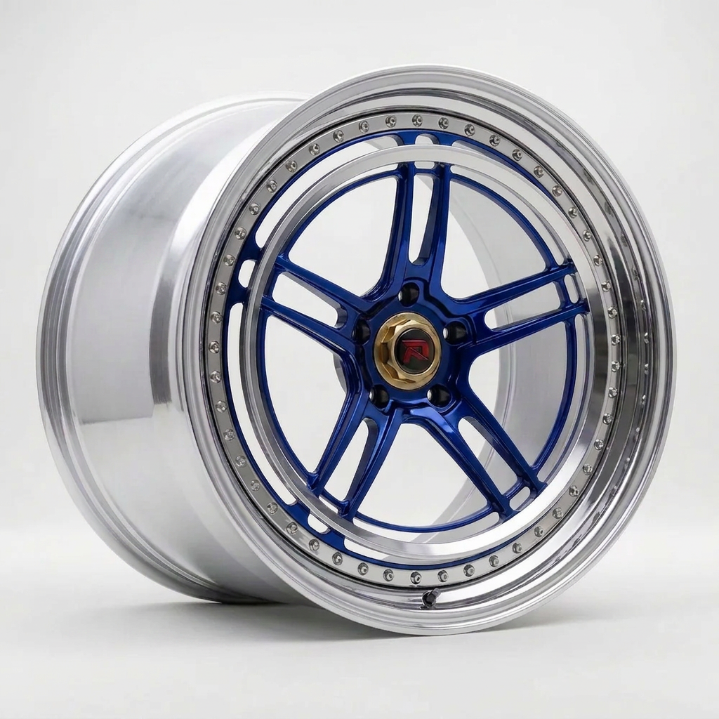 RZR LVII bespoke finish — Candy Blue / Polished Lip