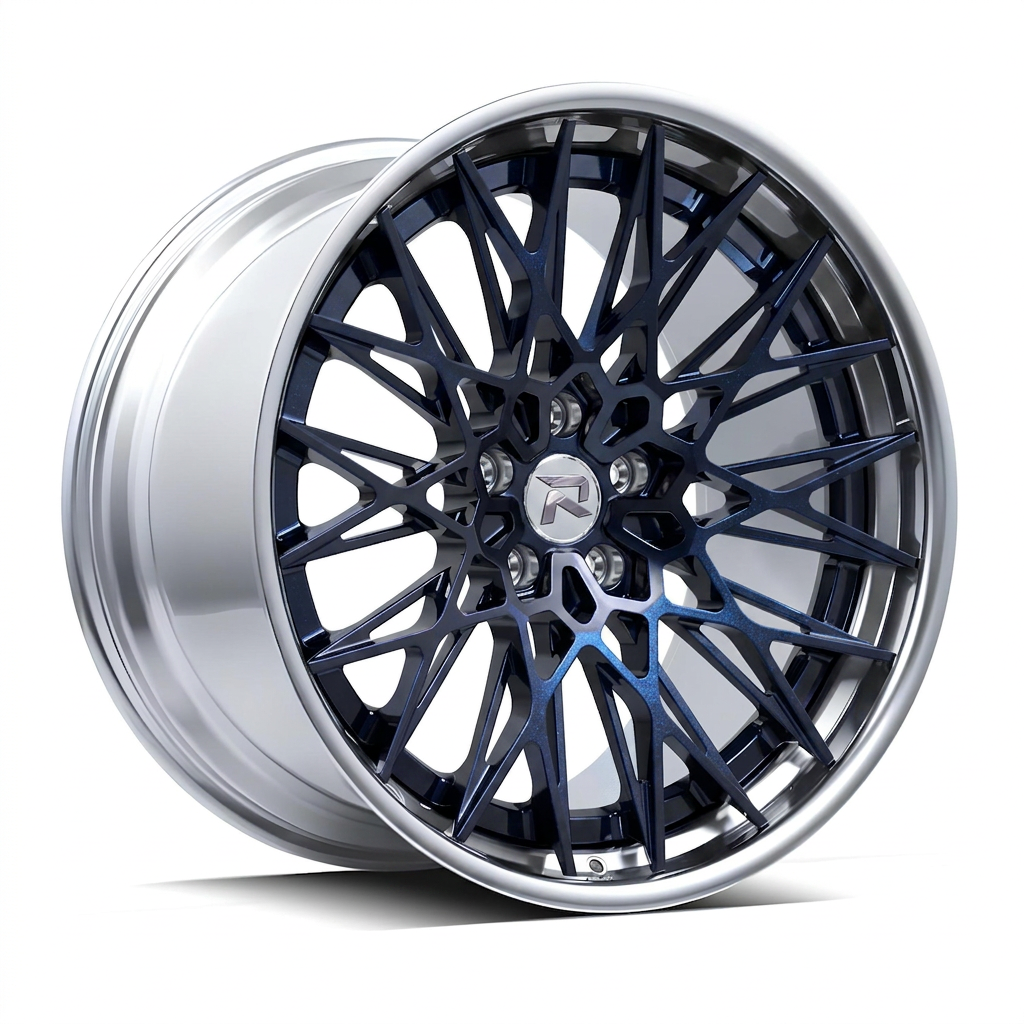 RZR CI forged wheel — Midnight Blue Pearl / Polished Lip