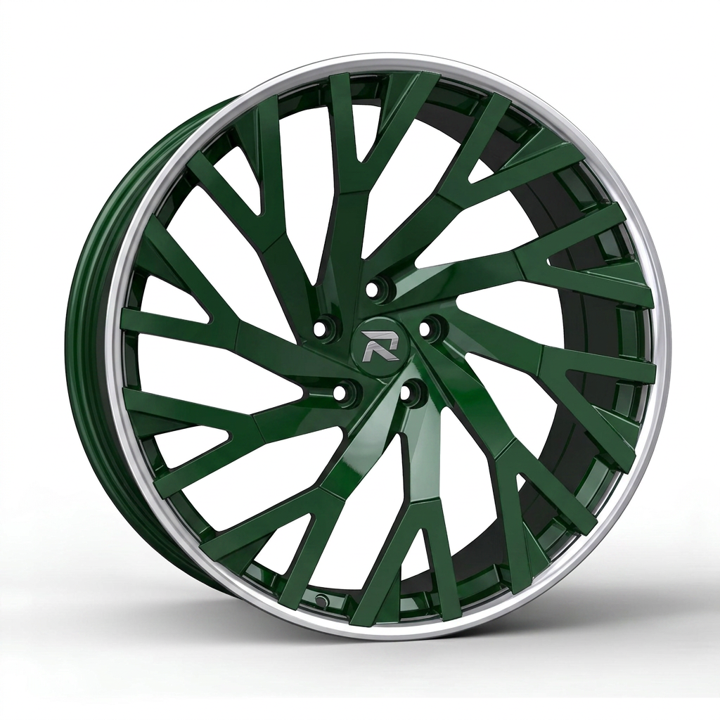 RZR CCV forged wheel — British Racing Green / Polished Lip