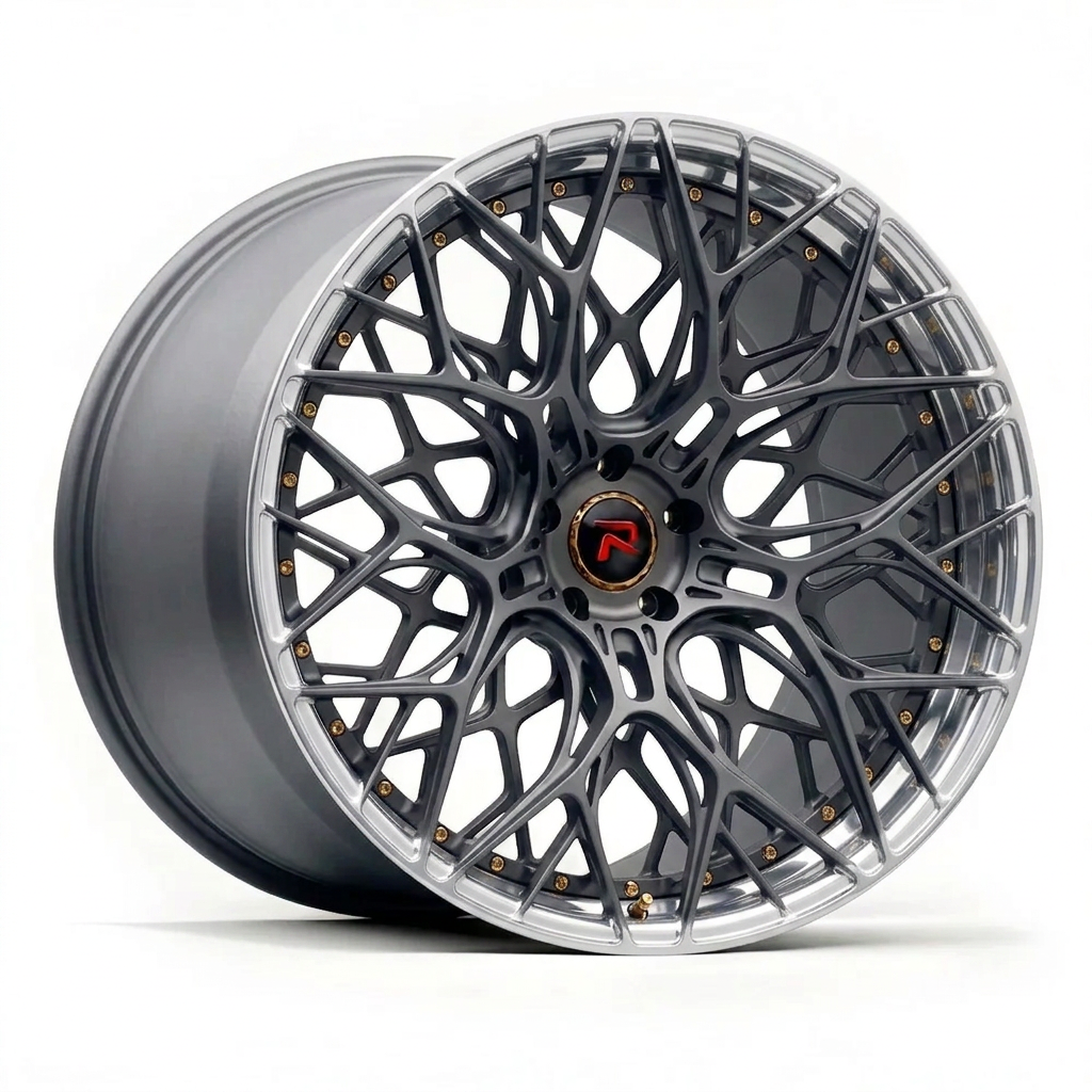 RZR LIII forged wheel — Frozen Grey Matte / Polished Lip