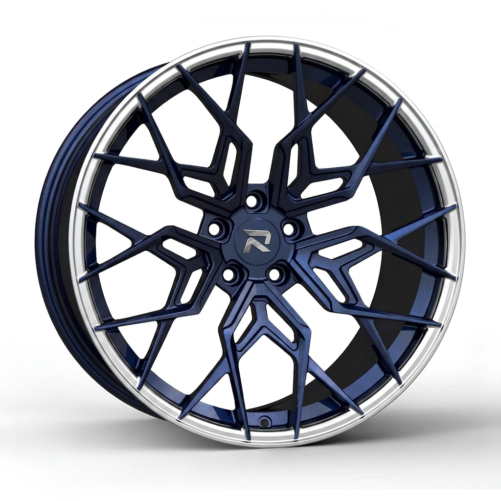RZR CLXXI forged wheel — Midnight Blue Pearl / Polished Lip
