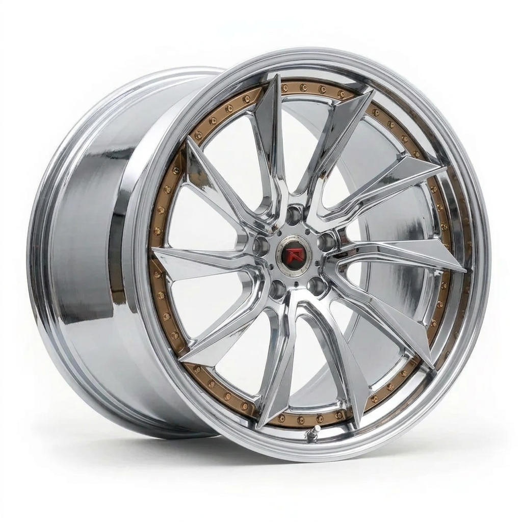 RZR LVIII forged wheel — Full Polished Chrome