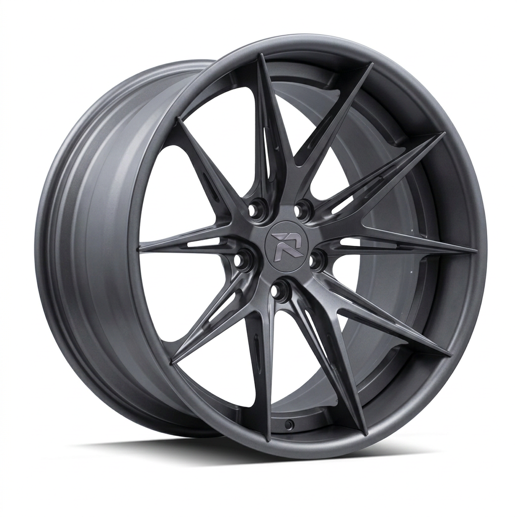 RZR XCII forged wheel — Satin Titanium Grey