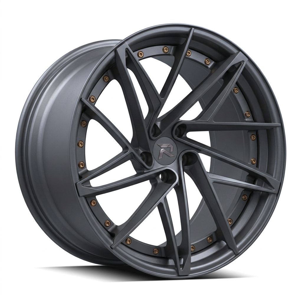 RZR CII forged wheel — Matte Anthracite / Bronze Hardware