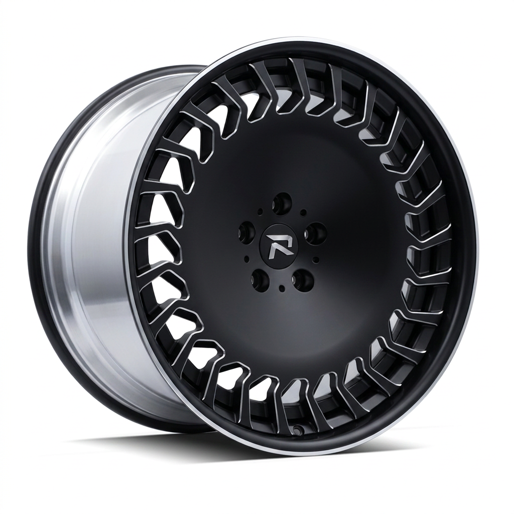 RZR CX forged wheel — Matte Black / Milled Edges