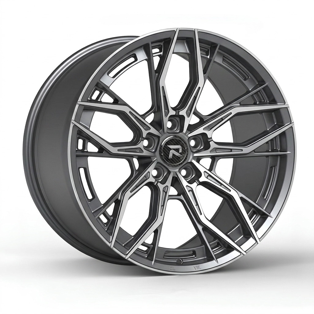 RZR CXXXV forged wheel — Frozen Grey Matte / Polished Lip