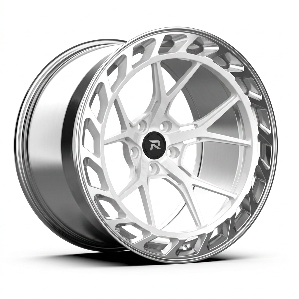 RZR CLXXXV forged wheel — Gloss White / Polished Lip