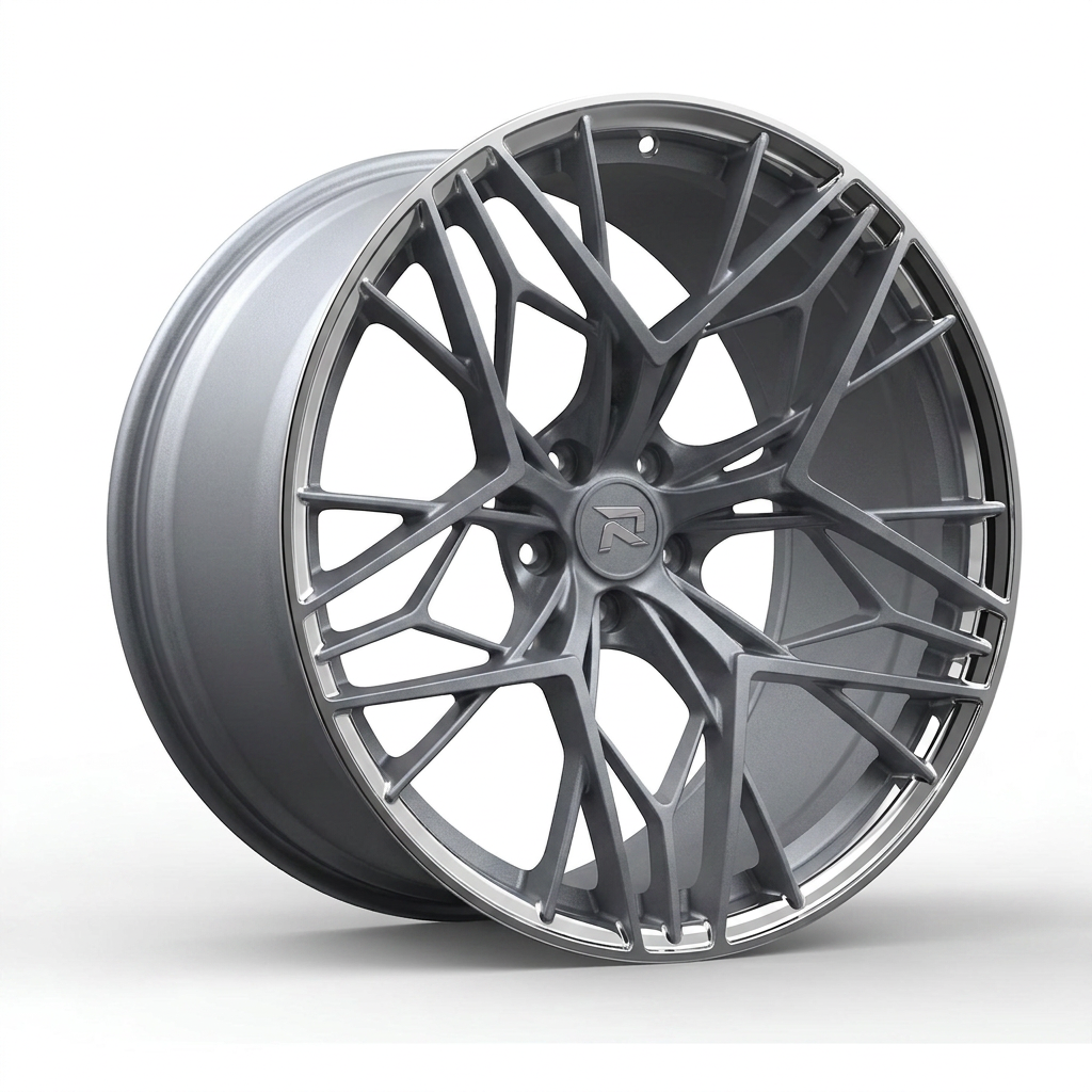RZR CLXVIII forged wheel — Frozen Grey Matte / Polished Lip
