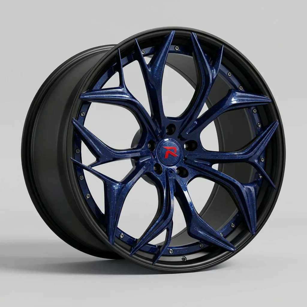 RZR XIX bespoke finish — Midnight Blue Metallic / Satin Black Lip