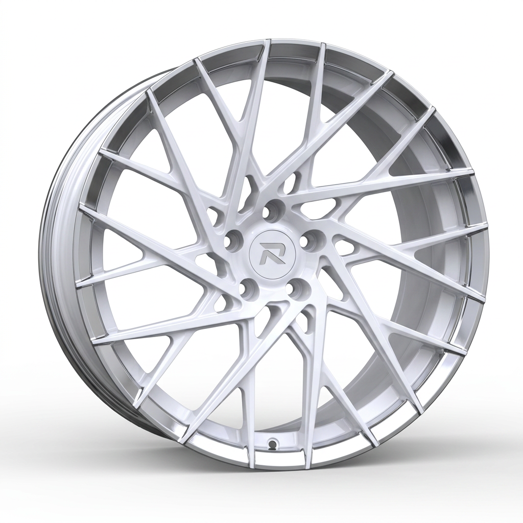 RZR CXV forged wheel — Gloss White / Polished Lip