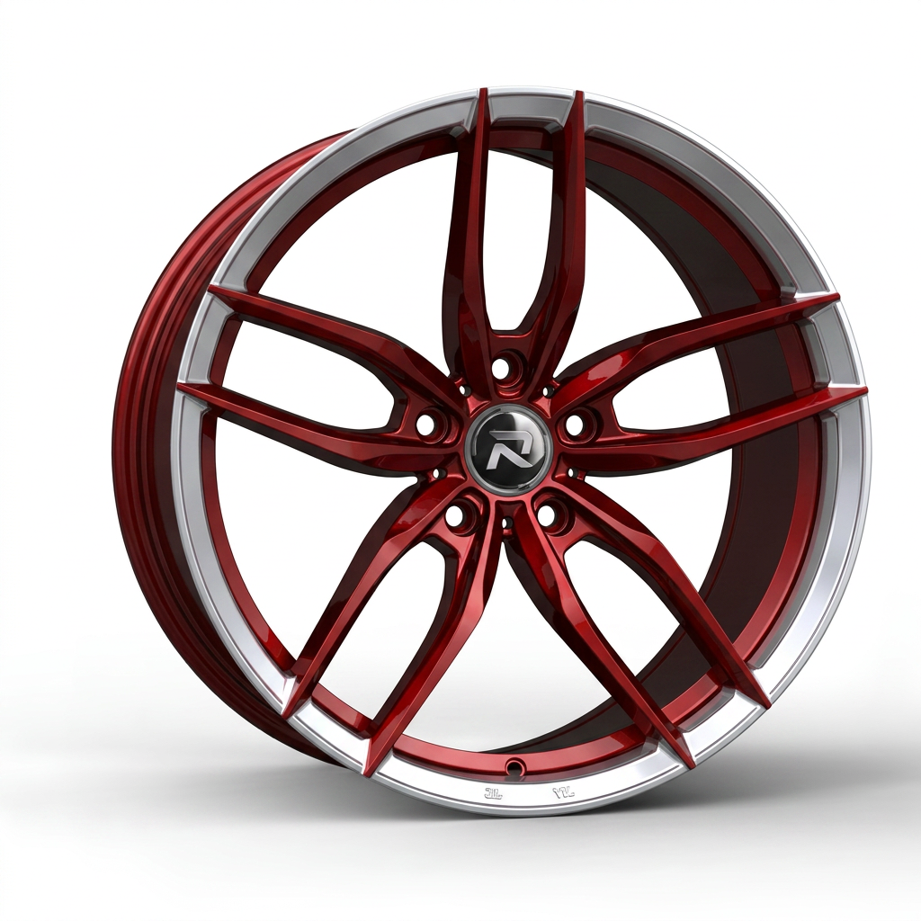RZR CXCIII forged wheel — Candy Red / Polished Lip