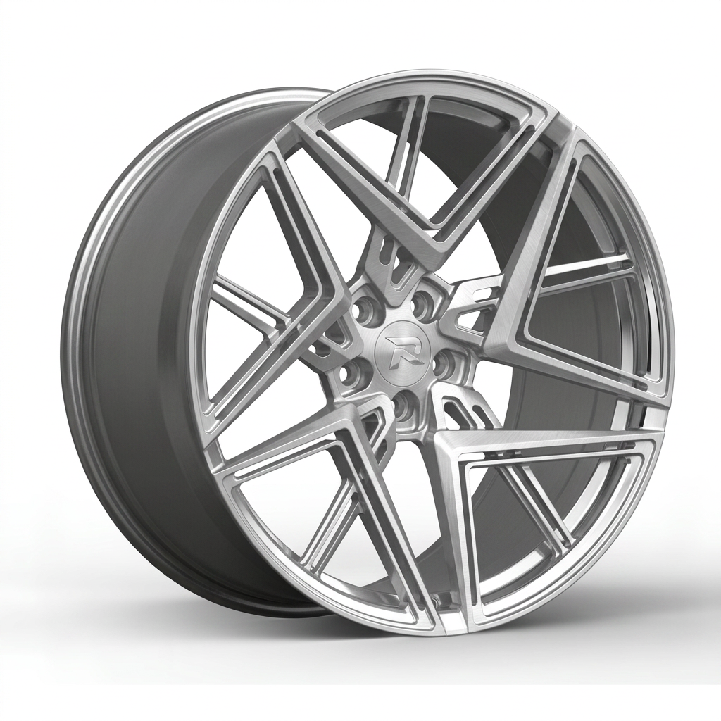 RZR CXXXII forged wheel — Brushed Silver / Polished Lip