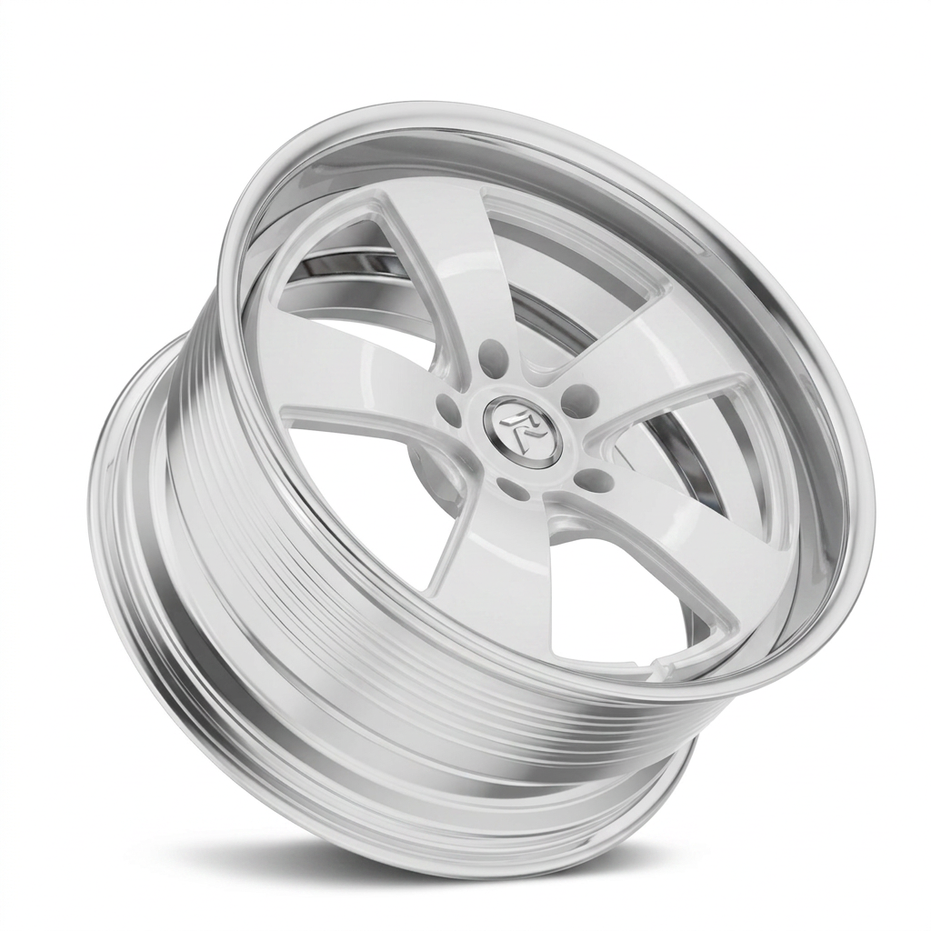 RZR LXVII forged wheel — Gloss White / Polished Lip