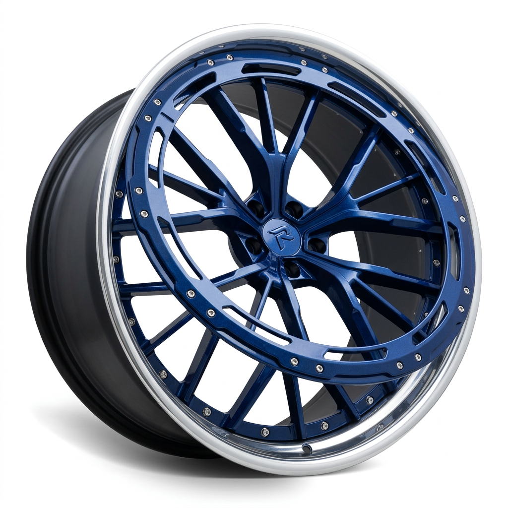 RZR LXXXIV forged wheel — Candy Blue / Polished Lip