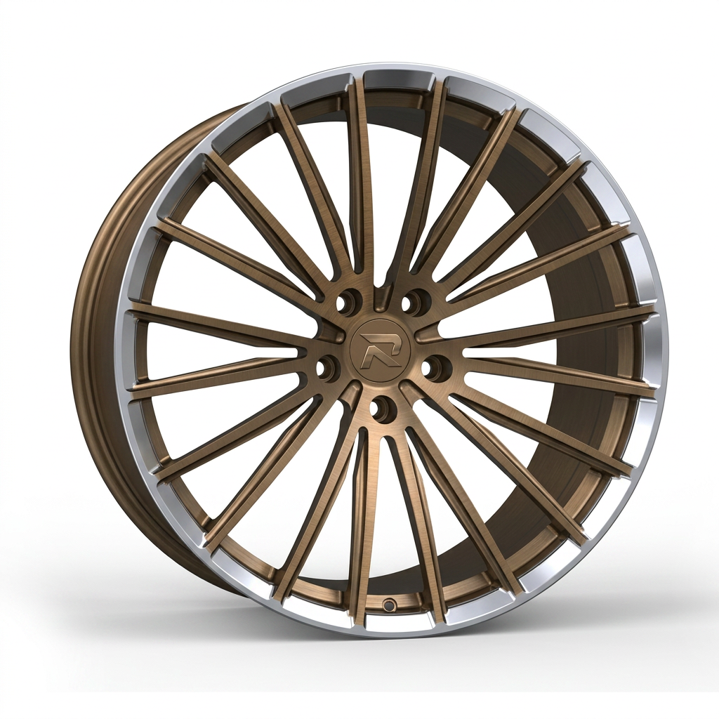 RZR CXXX forged wheel — Brushed Bronze / Polished Lip