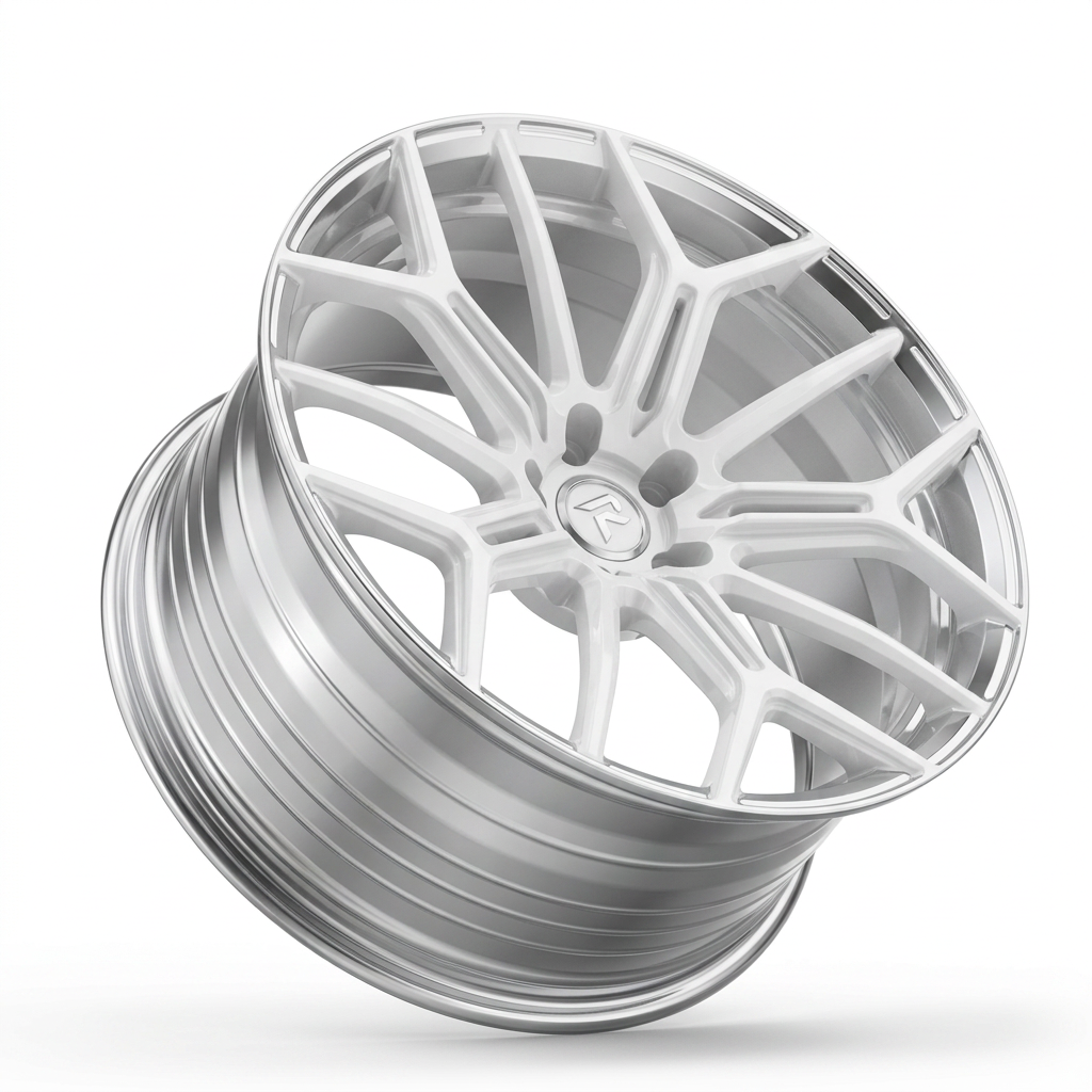 RZR LXXXVI forged wheel — Gloss White / Polished Lip