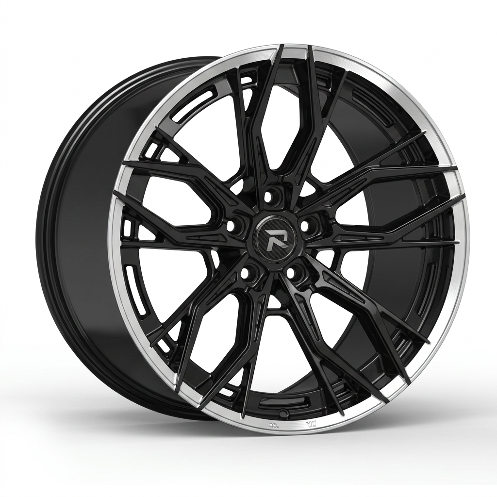 RZR CXXXV forged wheel — Gloss Black / Polished Lip