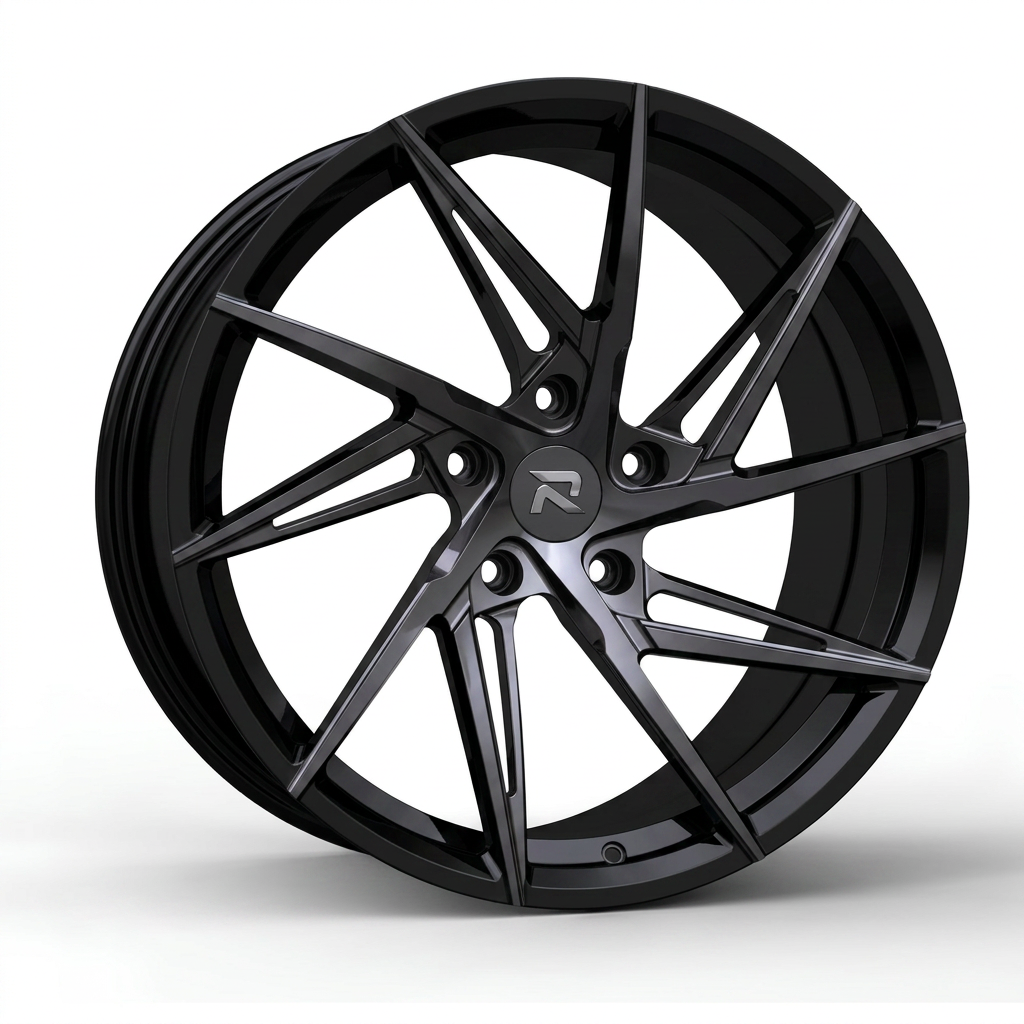 RZR CXII forged wheel — Smoked Chrome / Gloss Black