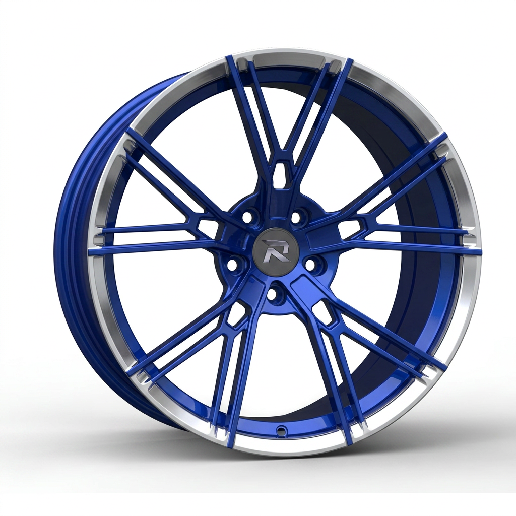 RZR CXC forged wheel — Candy Blue / Polished Lip