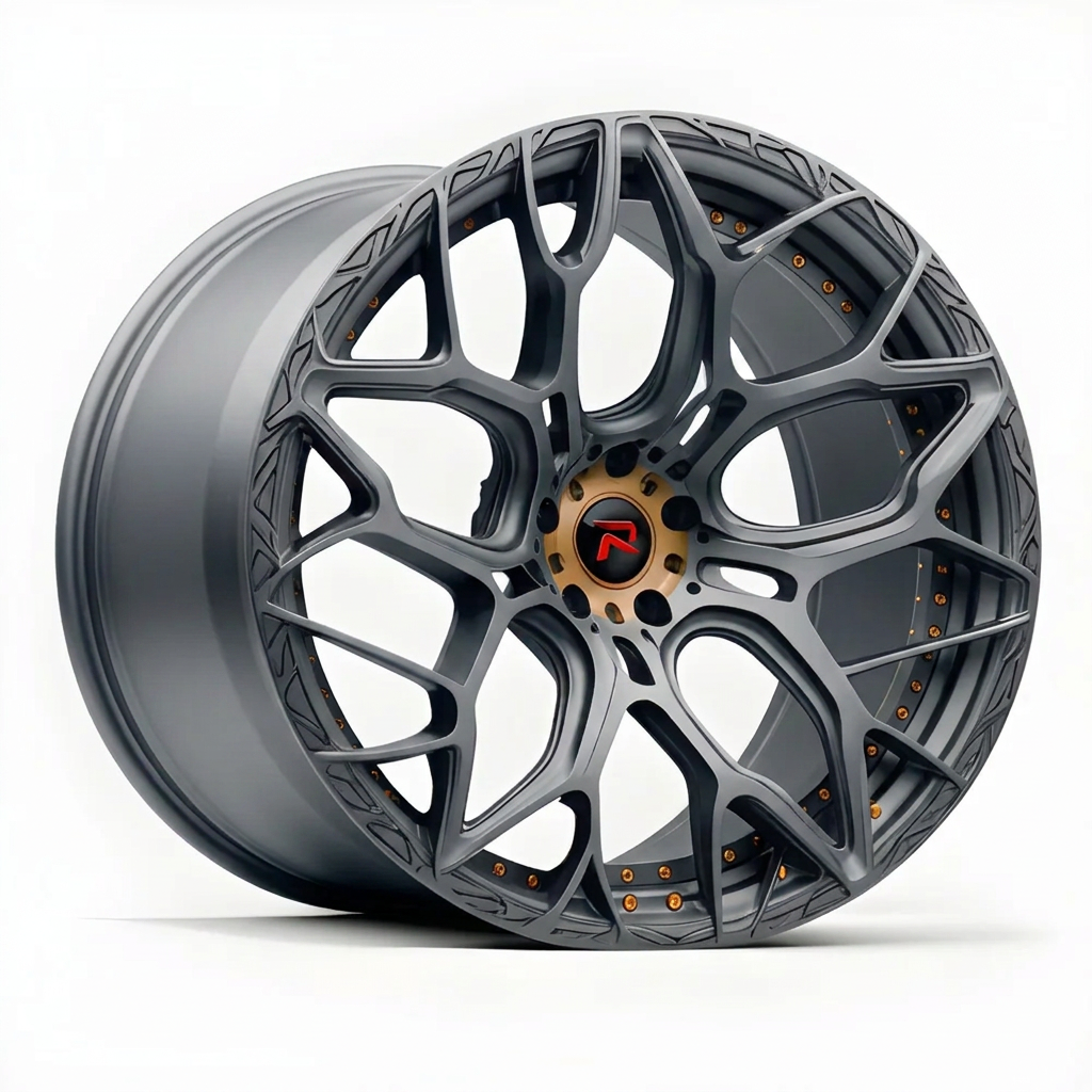 RZR XVII forged wheel — Satin Titanium Grey