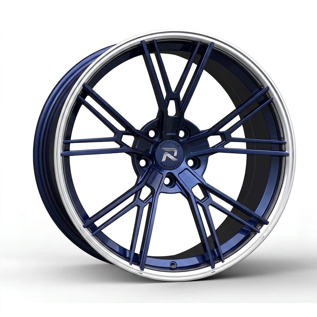 RZR CXC forged wheel — Midnight Blue Pearl / Polished Lip