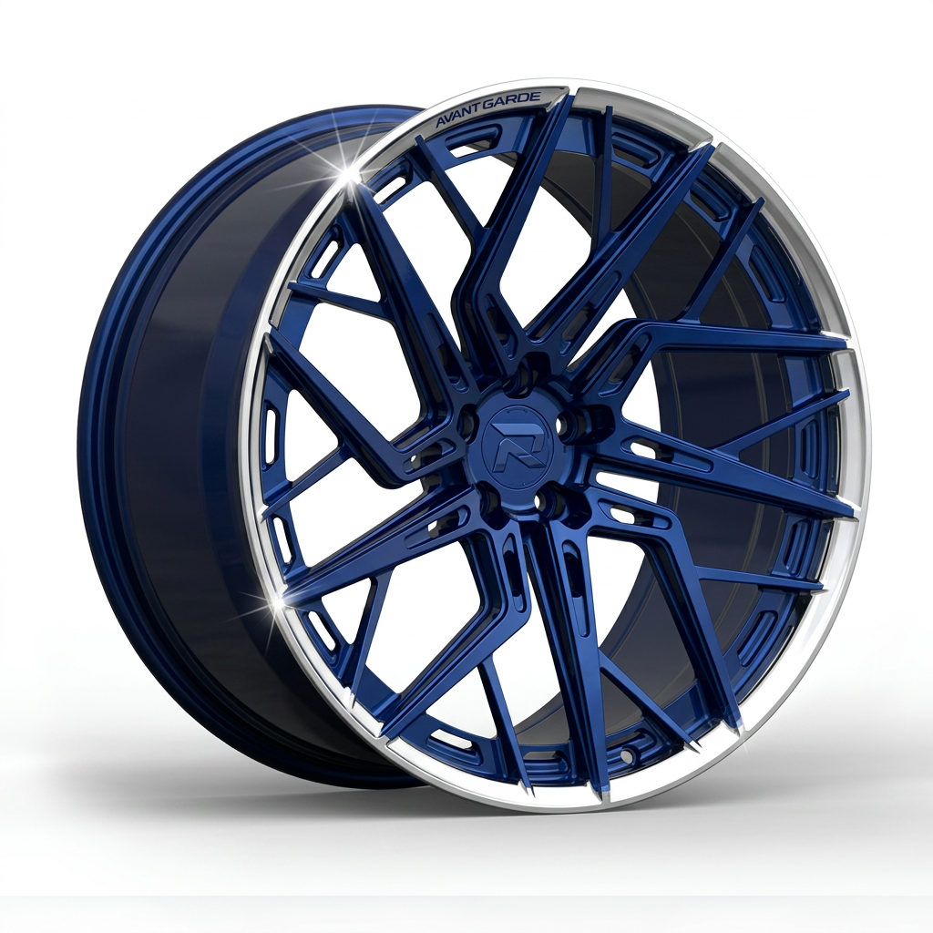RZR CLIV forged wheel — Candy Blue / Polished Lip