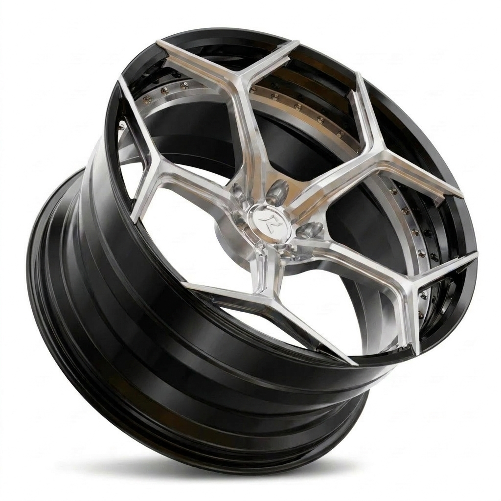 RZR VI custom forged wheel in Gloss Black Barrel / Polished Face