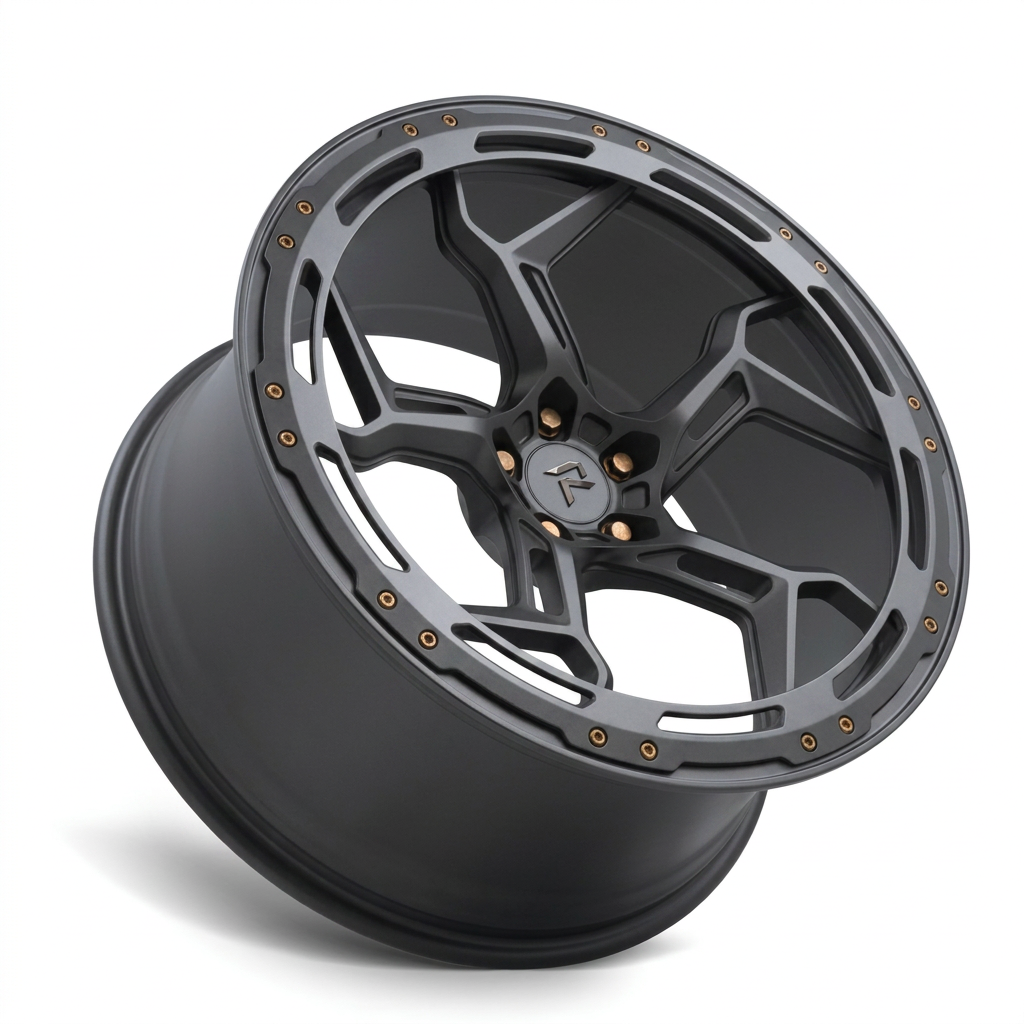 RZR LXXXVIII forged wheel — Matte Anthracite / Bronze Hardware