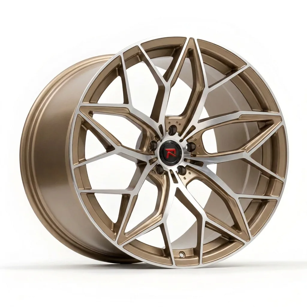 RZR XI forged wheel — Brushed Bronze / Polished Face