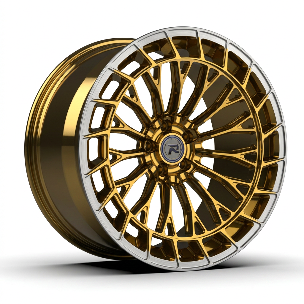 RZR CXIX forged wheel — Gloss Gold / Machined Lip
