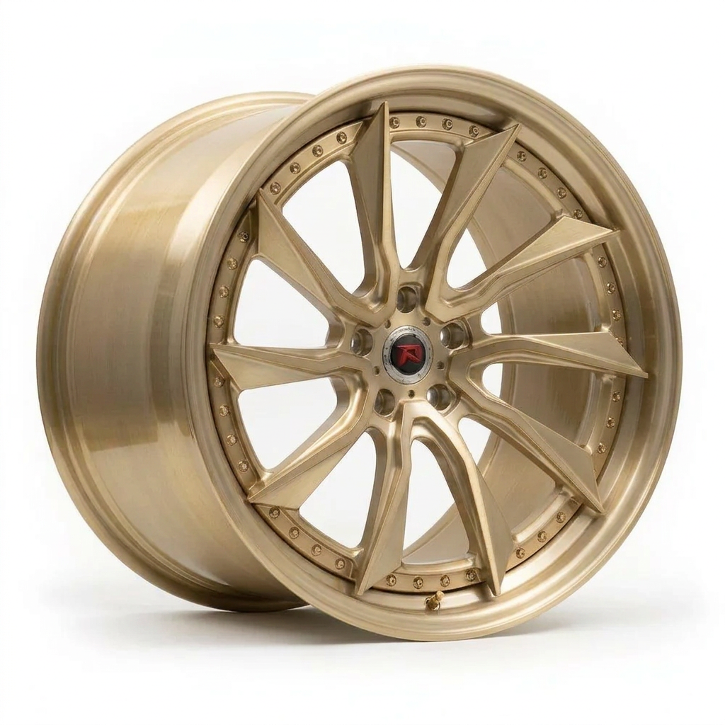 RZR LVIII forged wheel — Brushed Champagne Gold