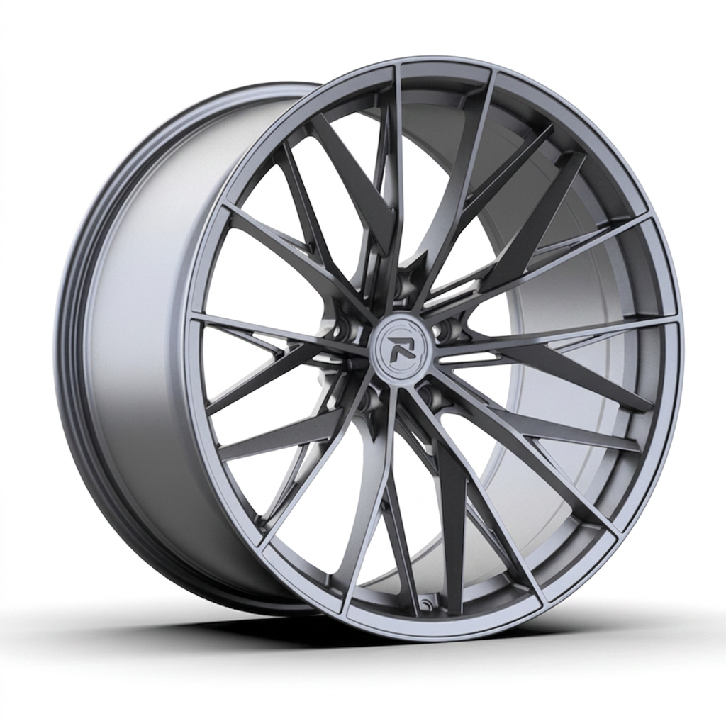 RZR CXXXVI forged wheel — Satin Titanium Grey