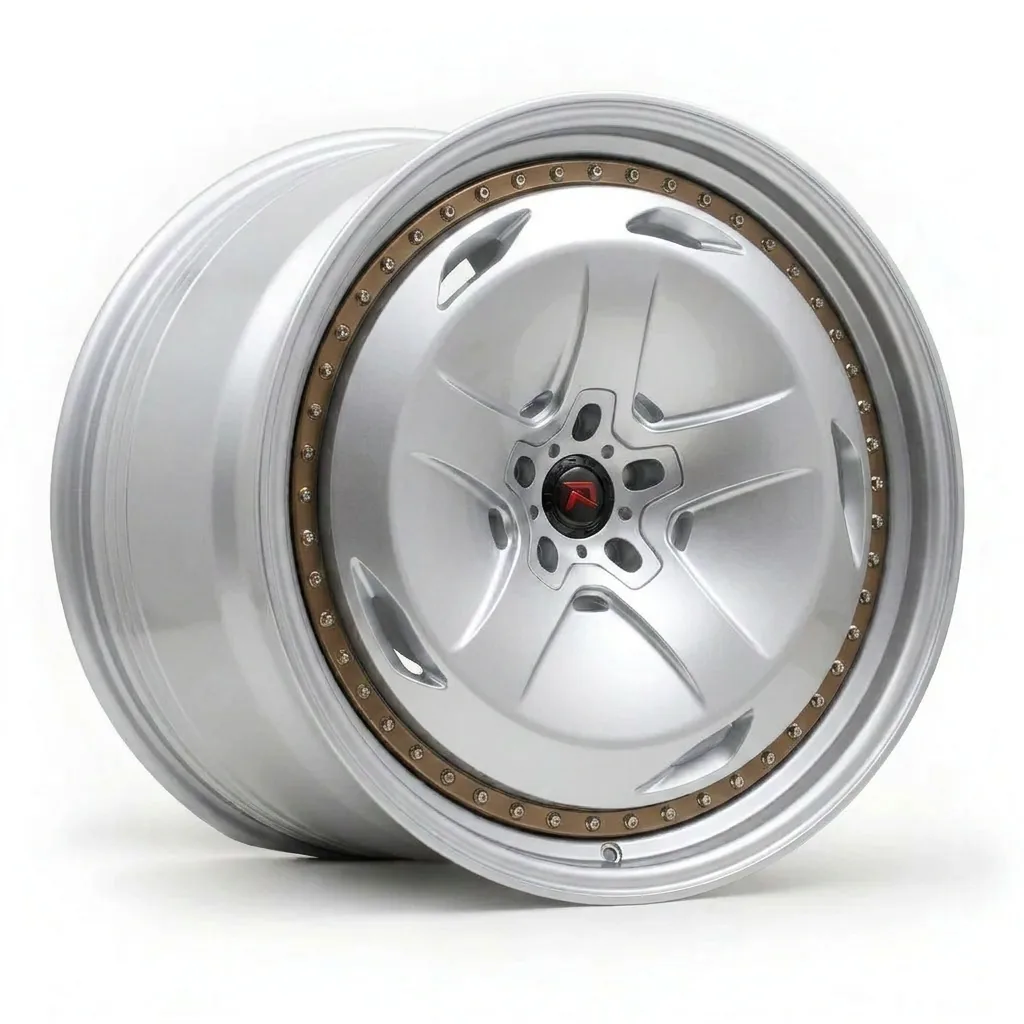 RZR XIV forged wheel — Satin White Silver