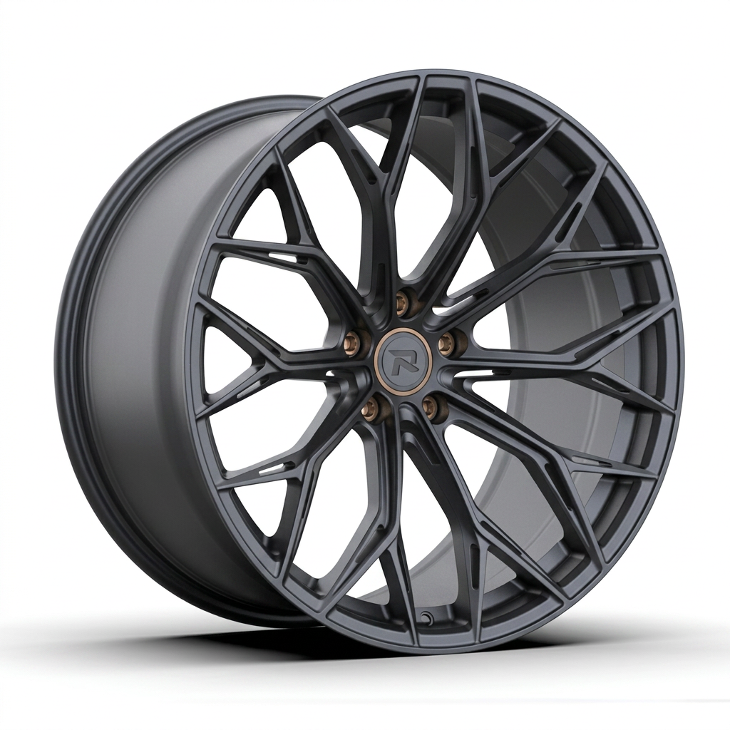 RZR CLI forged wheel — Matte Anthracite / Bronze Hardware