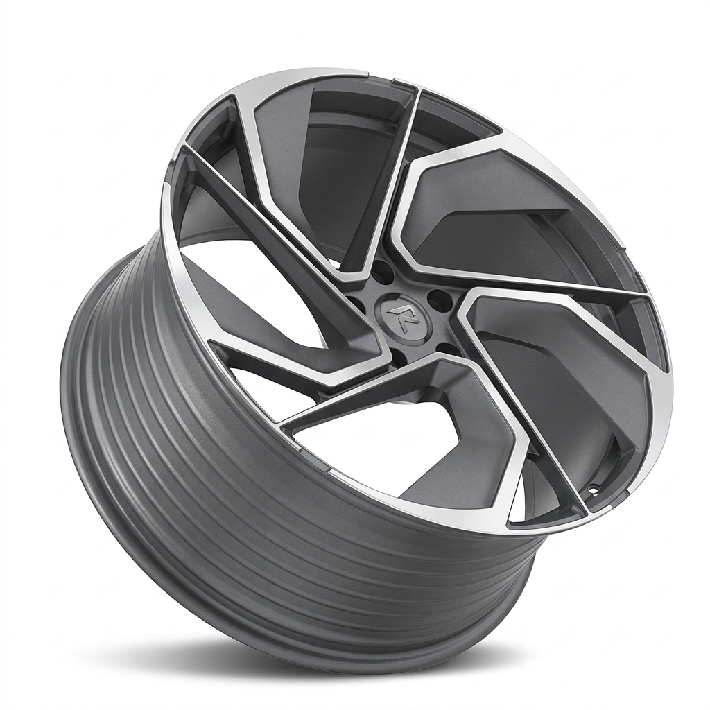 RZR LXXXI forged wheel — Frozen Grey Matte / Polished Lip