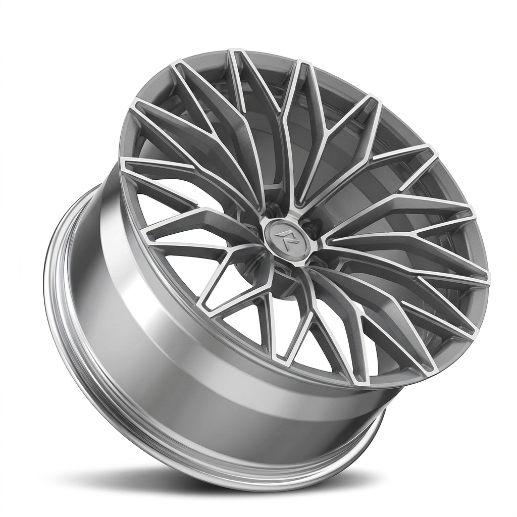 RZR LXXIX forged wheel — Frozen Grey Matte / Polished Lip