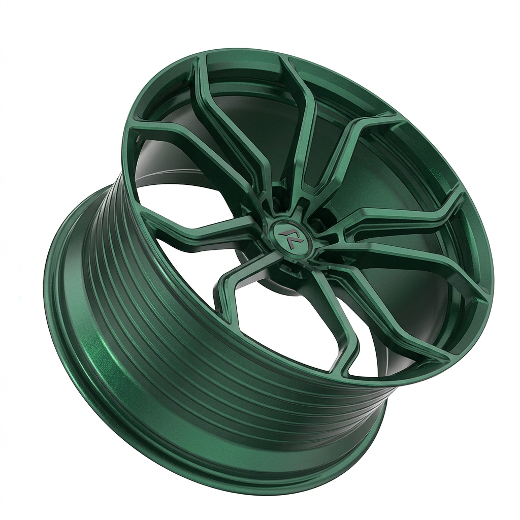 RZR LXXVII forged wheel — Satin Emerald Metallic