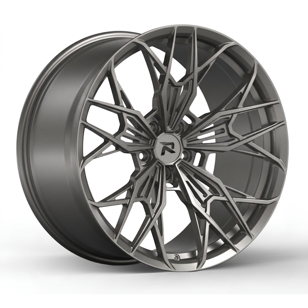 RZR CLXXXVI forged wheel — Satin Titanium Grey