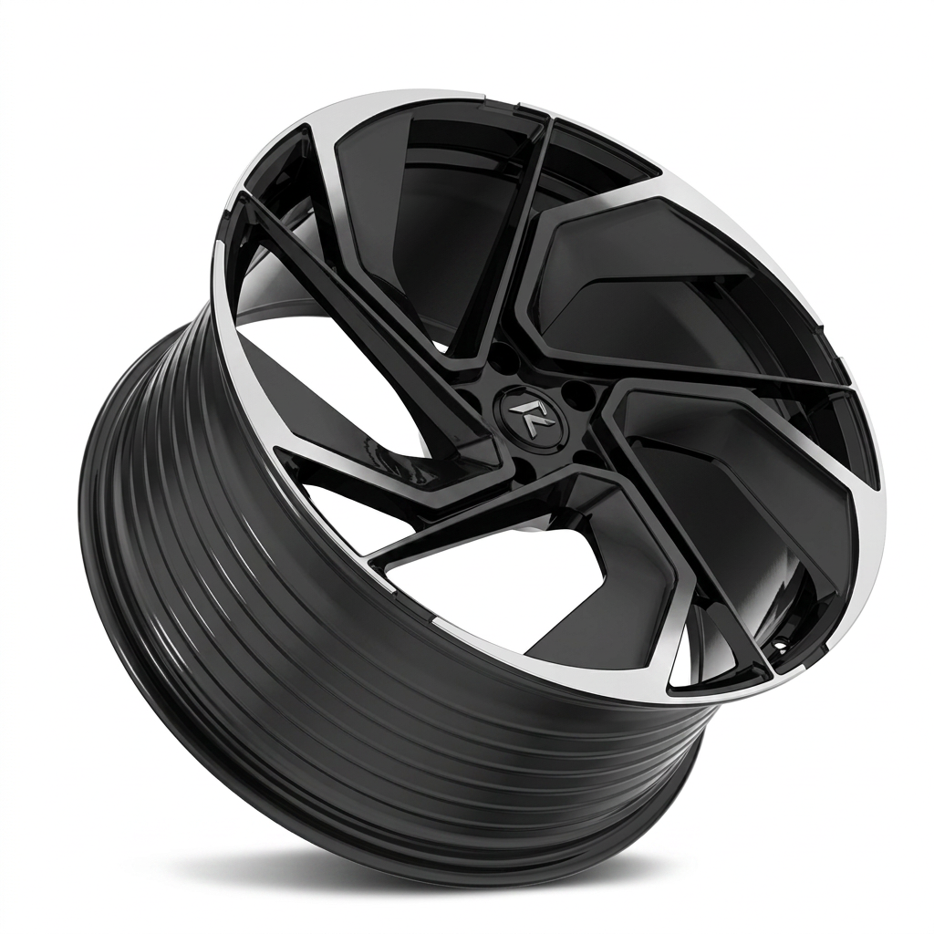 RZR LXXXI forged wheel — Gloss Black / Polished Lip