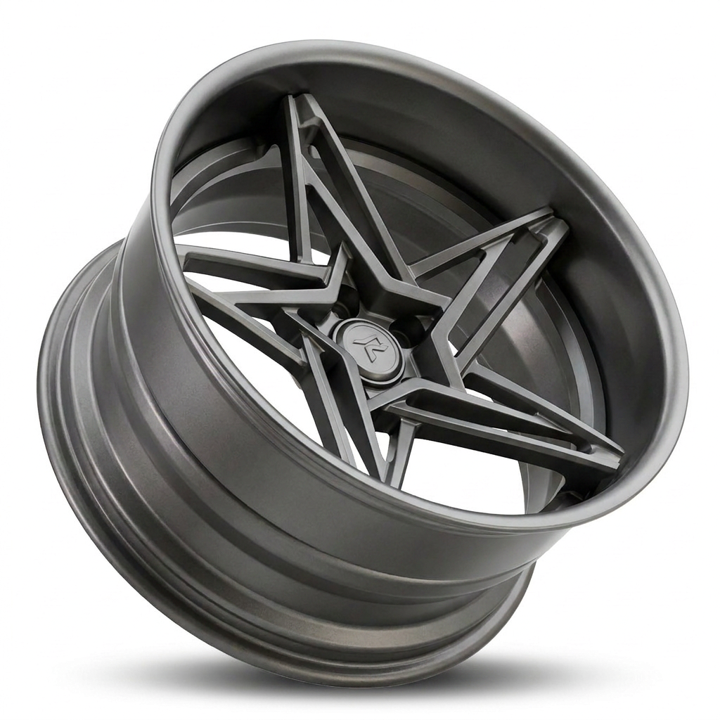 RZR IX forged wheel — Full Satin Anthracite Grey