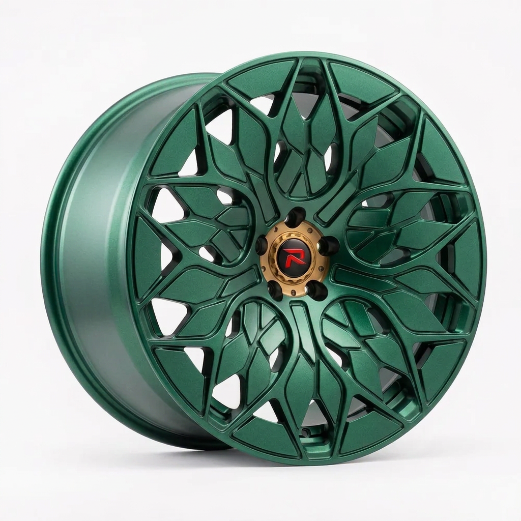 RZR L forged wheel — Satin Emerald Metallic