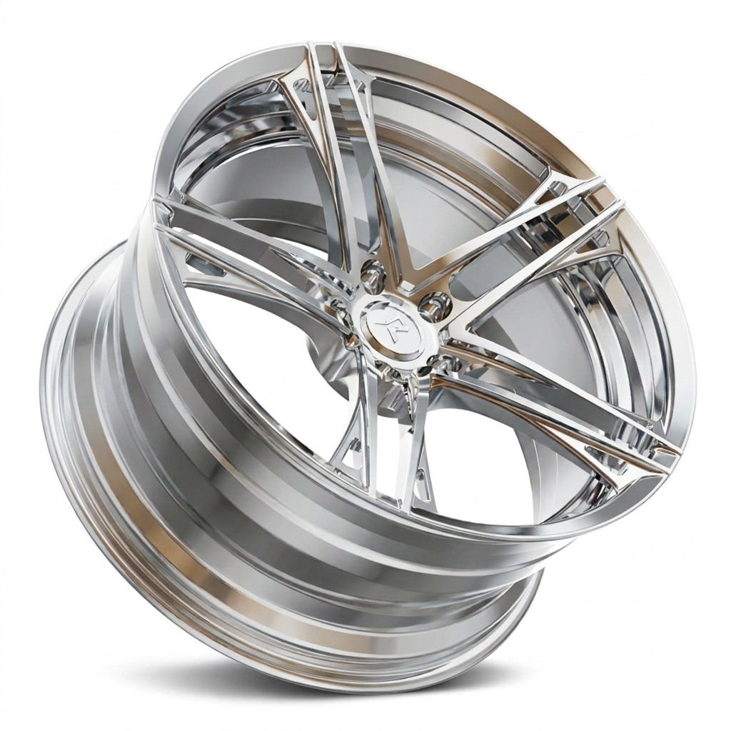 RZR V forged wheel — Full Polished Chrome