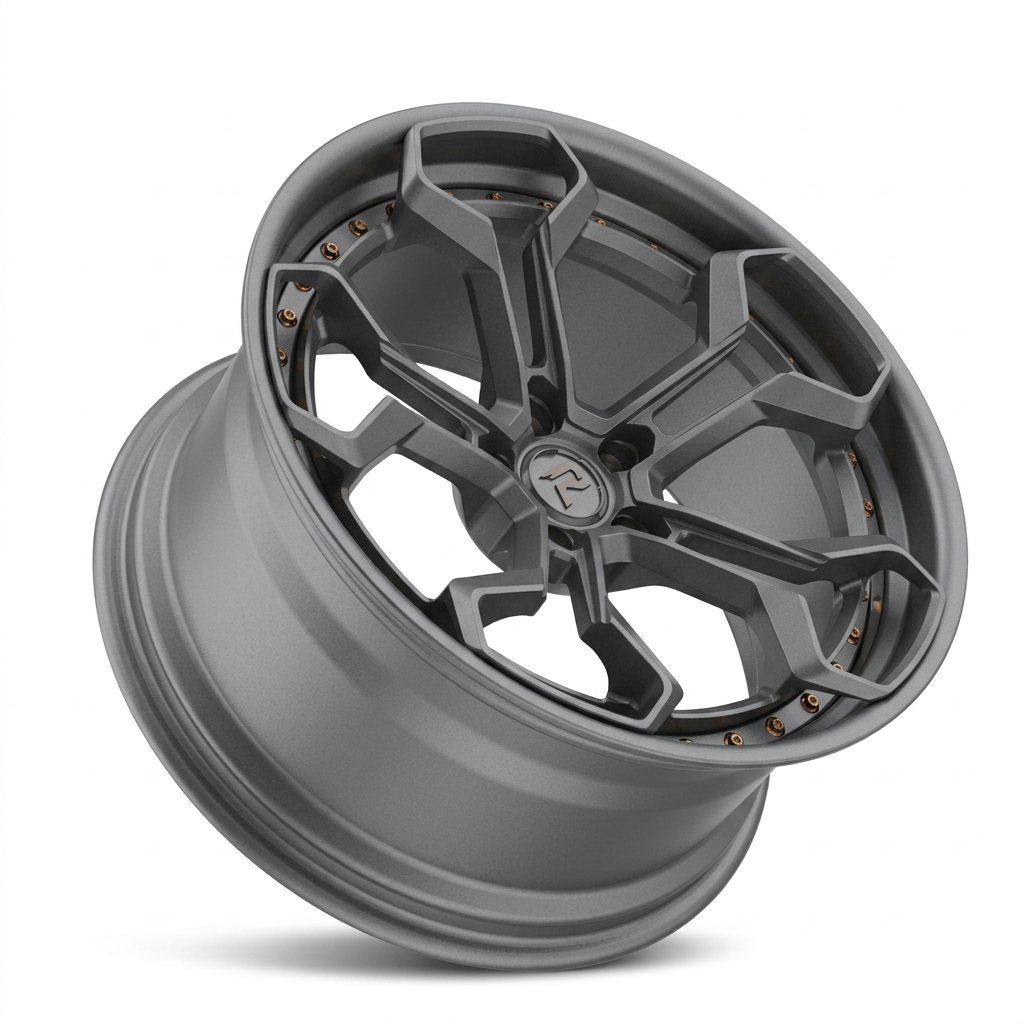 RZR LX forged wheel — Matte Anthracite / Bronze Hardware
