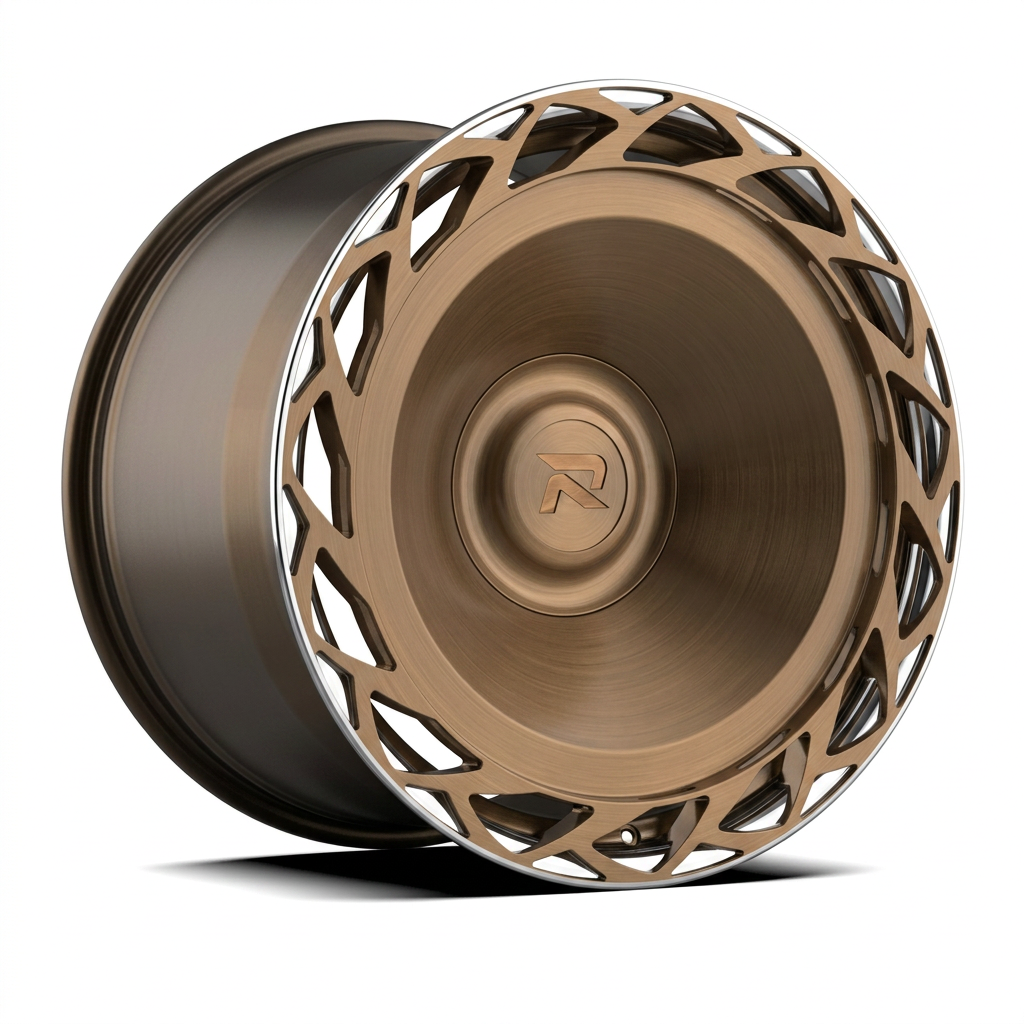 RZR CLXXXIII forged wheel — Brushed Bronze / Polished Lip